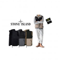 stone islan* 스톤아일랜* 캠프 와펜 오버핏 보아털 조끼