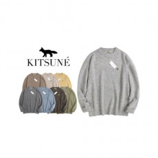 maison kitsun* 메종키츠* 프리미엄 폭스 울 라운드 니트