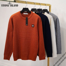 stone islan* 스톤아일랜* 사각패치 와플 니트