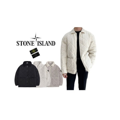 stone islan* 스톤아일랜* 카라양털 퀄팅 자켓