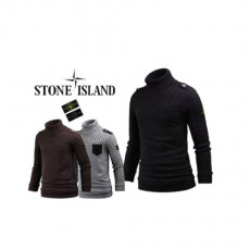 stone islan* 스톤아일랜* 주머니배색 꽈배기 폴라티