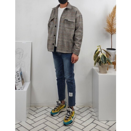  버버* 프로섬 체크 울 자켓