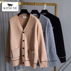 maison kitsun* 메종키츠* 폭스헤드 라인 램스울 가디건