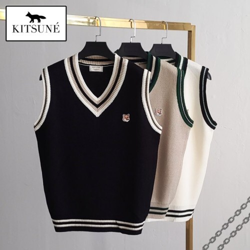 maison kitsun* 메종키츠* 폭스헤드 라인배색