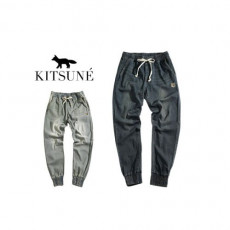 maison kitsun* 메종키츠* 헤드폭스 밴딩 조거 청바지