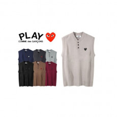comme des garco** 꼼데가르* 와펜 와플헨리넥 니트조끼