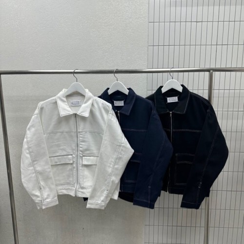  메종 마르지엘* 스티치 크롭 자켓