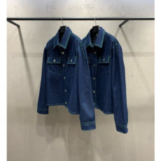  보테*베네* 그린 스티치 청자켓