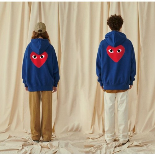 comme des garco** 꼼데가르* 백 하트 후드티