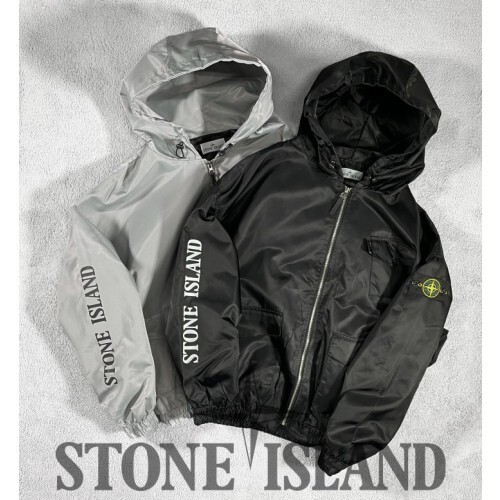 stone islan* 스톤아일랜* 나일론 리플렉티브 멀티 탄창포켓 후디 오버핏 숏자켓