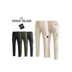 stone islan* 스톤아일랜* 뒤포인트 반밴딩 카고 팬츠 (와펜2종)