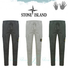 stone islan* 스톤아일랜* 피크먼트 면카고 밴딩팬츠