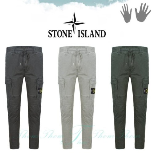 stone islan* 스톤아일랜* 피크먼트 면카고 밴딩팬츠