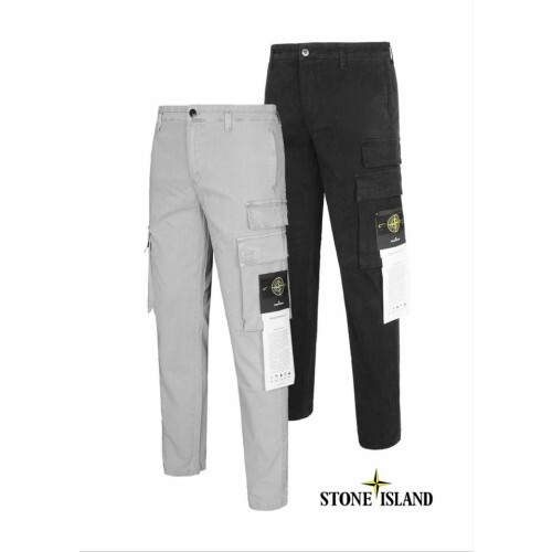 stone islan* 스톤아일랜* 가먼트다잉워싱 포켓 카고팬츠 (레귤러핏)