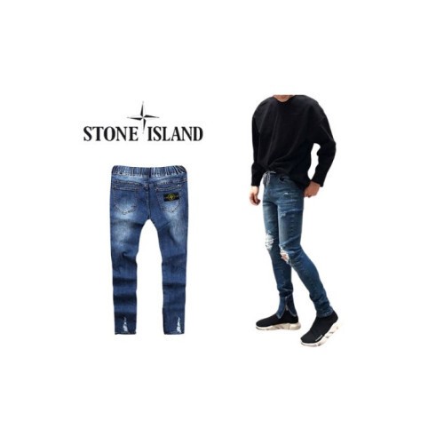 stone islan* 스톤아일랜* 백패치 디스트로이드 청바지