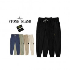 stone islan* 스톤아일랜* 뒤포인트 린넨 카고 조거바지