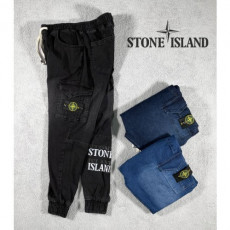 stone islan* 스톤아일랜* 더블리플렉티브 데님 카고 스판 조거 팬츠