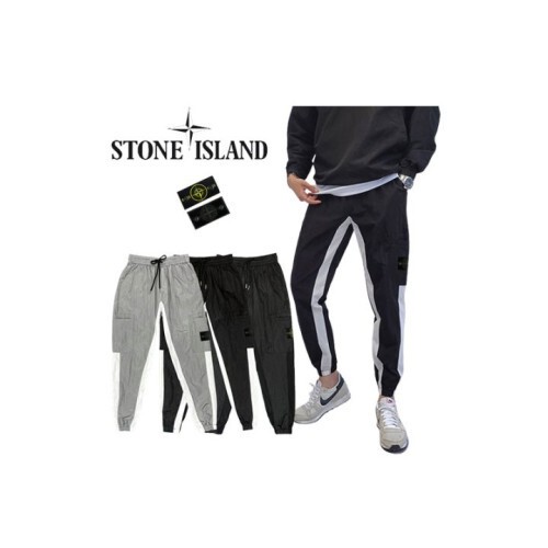 stone islan* 스톤아일랜* 배색 메탈 조거바지