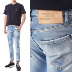 dsquared2 디스퀘어드2 밀라노 레더패치 연청워싱진