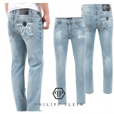 philipp plein 필립플레* 화이트 프린트 워싱 슬림진