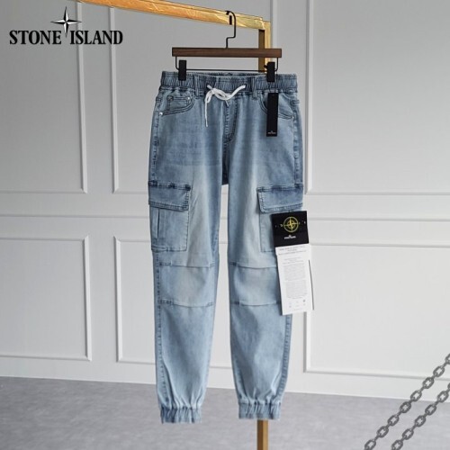 stone islan* 스톤아일랜* 패치 아이스 조거 청바지