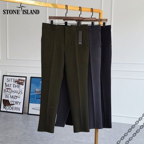 stone islan* 스톤아일랜* 자수패치 밴딩 슬랙스 팬츠