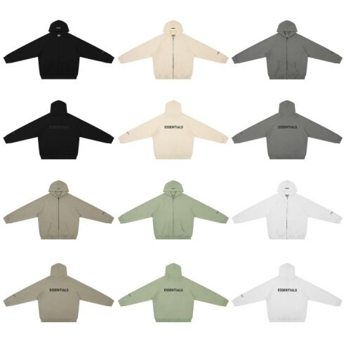 essentials 에센셜 7713 백로고 기모 후드집업