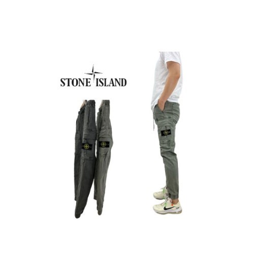stone islan* 스톤아일랜* f/w 뒤포인트 가먼트 워싱 조거 팬츠