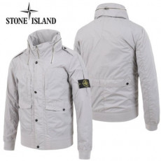 stone islan* 스톤아일랜* 그레이멀티버튼야상