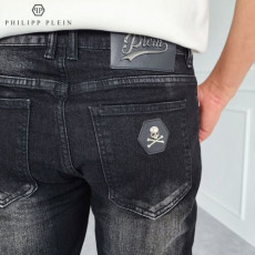 philipp plein 필립플레* 스컬패치 데미지 흑 청바지