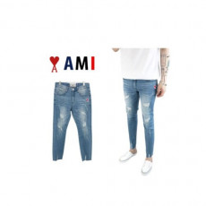 ami 아미 스몰패치 밑단 커팅 청바지