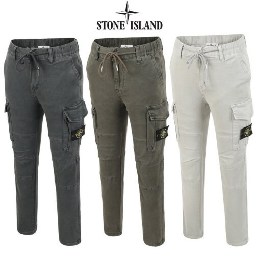 stone islan* 스톤아일랜* 슬림핏 피그먼트 스판 카고팬츠