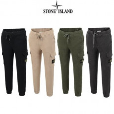 stone islan* 스톤아일랜* 뒤포인트 슬림 배기 카고 조거 면팬츠