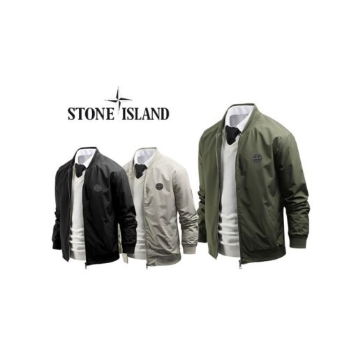 stone islan* 스톤아일랜* 원형 항공 블루종 자켓