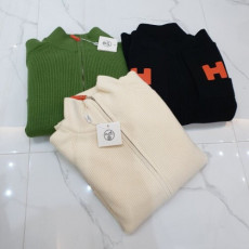 hermes 에르메* h로고 울 니트 집업