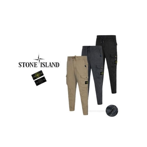 stone islan* 스톤아일랜* 포인트 카고 지퍼조거 팬츠