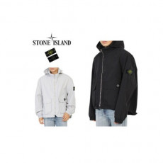 stone islan* 스톤아일랜* 포켓패치 와펜 오버핏 후드바람막이
