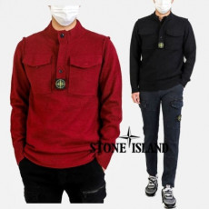 stone islan* 스톤아일랜* 울캐시 빅포켓 와펜 반집업