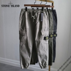 stone islan* 스톤아일랜* 카고 기모 밴딩 조거 팬츠