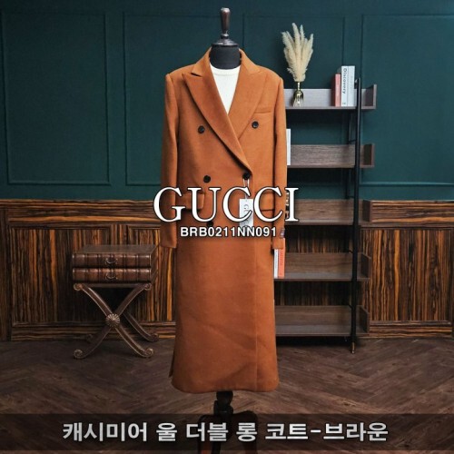  구* 캐시미어 울 더블 롱 코