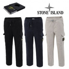 stone islan* 스톤아일랜* 와이드 절개 워싱 기모 카고바지