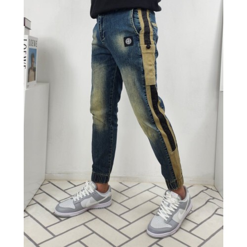 stone islan* 스톤아일랜* 캠프 데님 밴딩 조거 팬츠