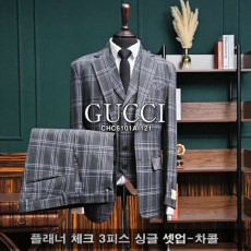  구* 플래너 체크 3피스 싱글 셋업