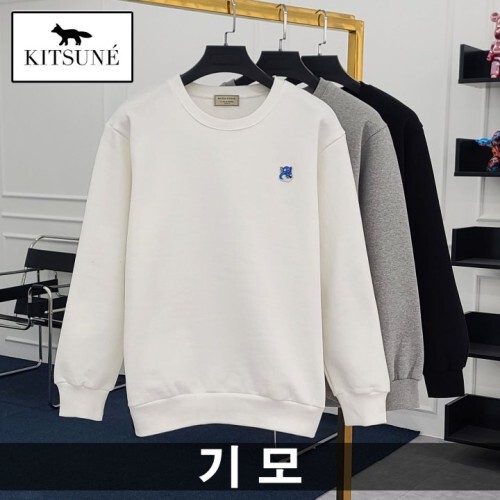 maison kitsun* 메종키츠* 블루폭스 기모 맨투맨