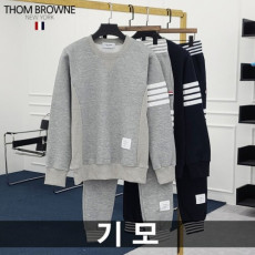  톰브라* 사선완장 옆라인 기모 트레이닝 세트