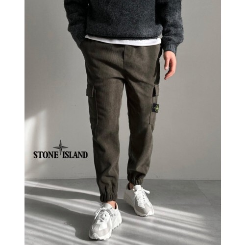 stone islan* 스톤아일랜* 기모 골덴 카고조거