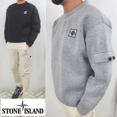 stone islan* 스톤아일랜* 클랩스 언포켓 맨투맨
