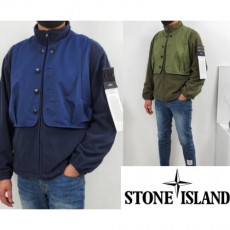 stone islan* 스톤아일랜* 스탠다드 후리스 서퍼 이중 자켓