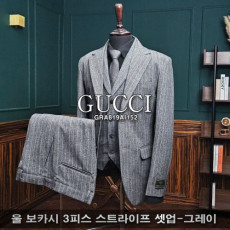  구* 울 보카시 3피스 스트라이프 셋업