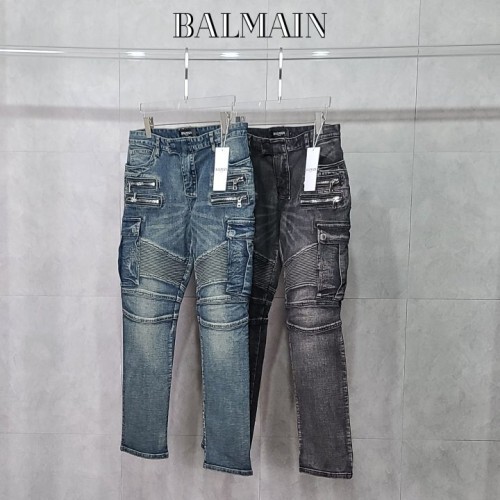 balmain 발망 바이커 카고 청바지
